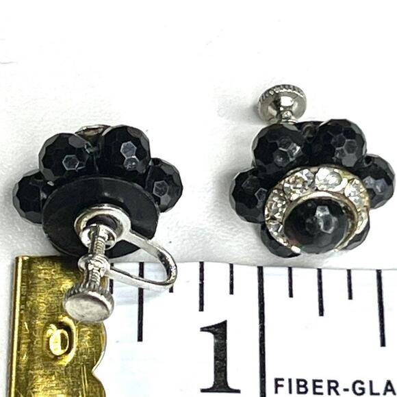 Vintage Earrings Austrian Crystal Rhinestone Vtg Costume Jewelry LOT JU09 - Picture 4 of 4
